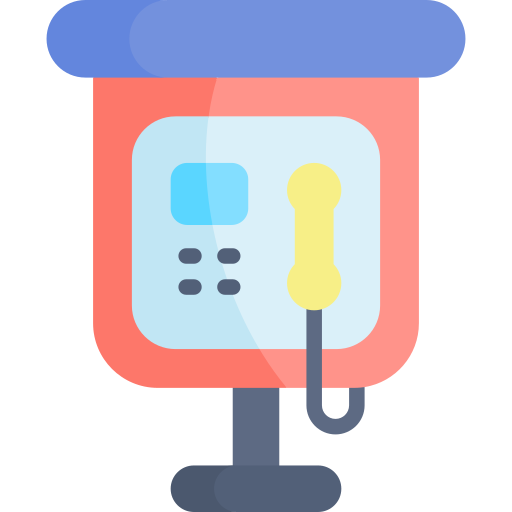 płatny telefon Kawaii Flat ikona