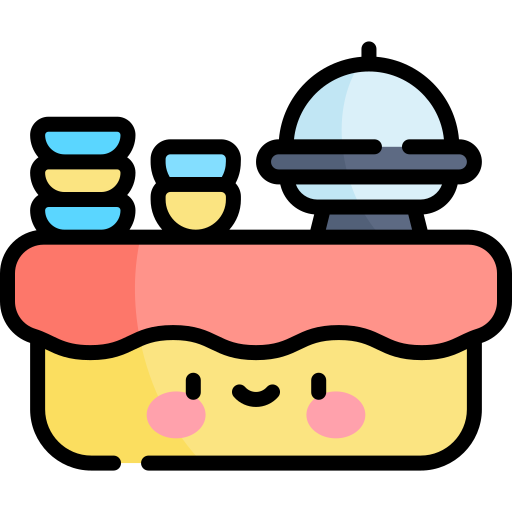 buffet Kawaii Lineal color icono