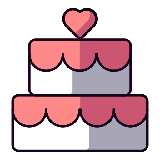 pastel de boda Generic Outline Color icono