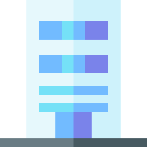 Office building Basic Straight Flat icon