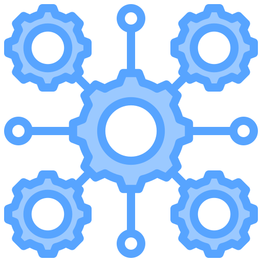 マイクロサービス Generic Blue icon