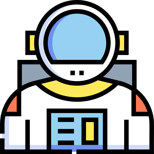astronauta Detailed Straight Lineal color ikona
