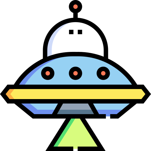 ufo Detailed Straight Lineal color icona