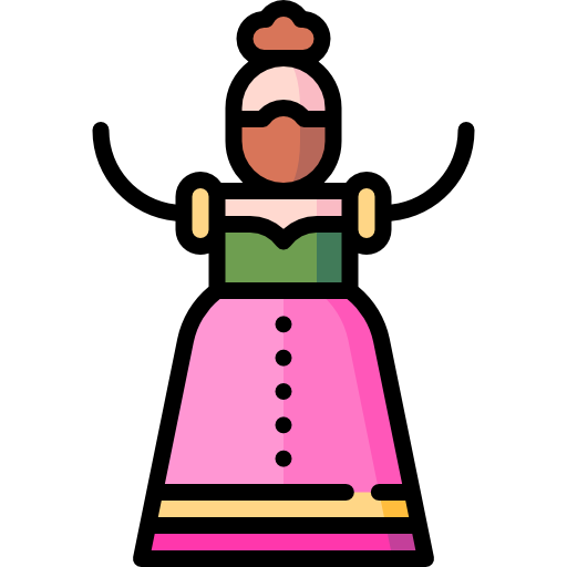 Бородатая женщина Puppet Characters Lineal Color иконка
