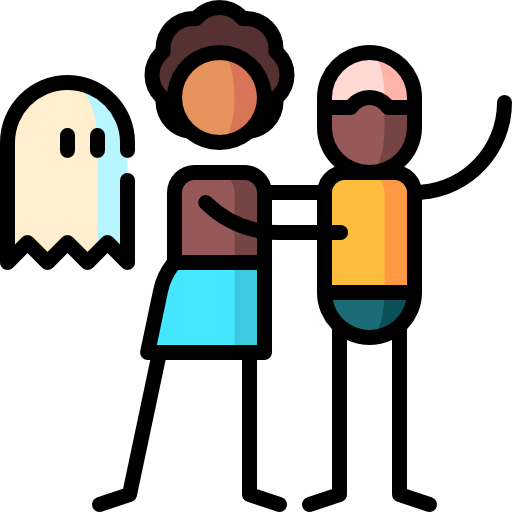 유령의 집 Puppet Characters Lineal Color icon