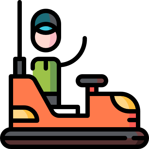Bumper car Puppet Characters Lineal Color icon