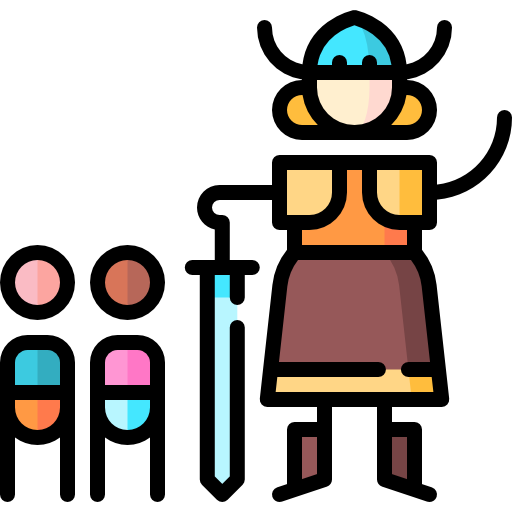 바이킹 Puppet Characters Lineal Color icon