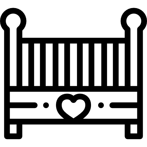 ベビーベッド Detailed Rounded Lineal icon