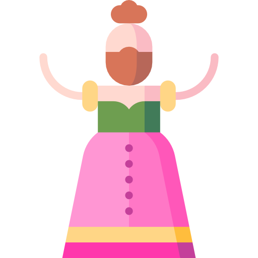 bebaarde vrouw Puppet Characters Flat icoon