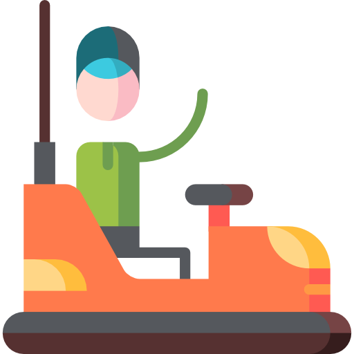 Bumper car Puppet Characters Flat icon