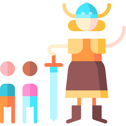 Viking Puppet Characters Flat icon