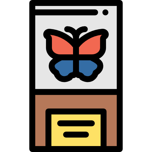 Butterfly Detailed Rounded Lineal color icon