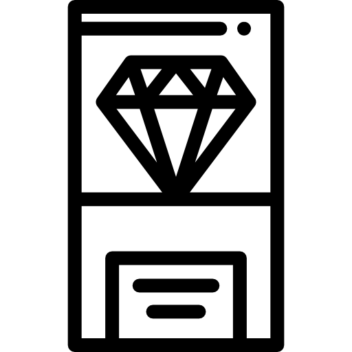 diament Detailed Rounded Lineal ikona