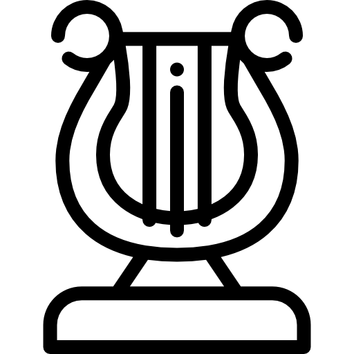 harfa Detailed Rounded Lineal ikona