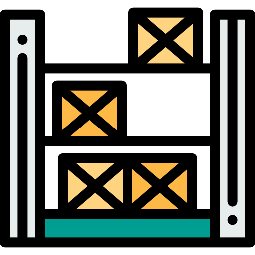 倉庫 Detailed Rounded Lineal color icon