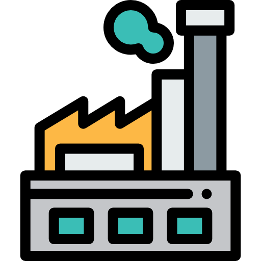 Factory Detailed Rounded Lineal color icon