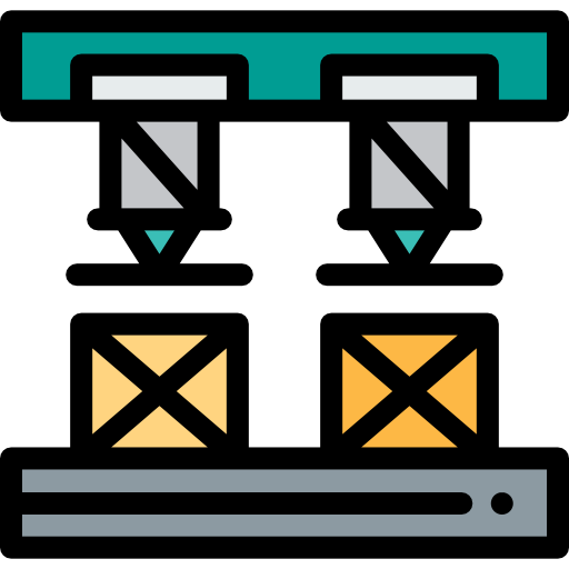 Robot arm Detailed Rounded Lineal color icon