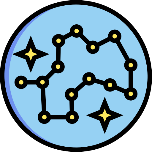 Constellation Detailed Straight Lineal color icon