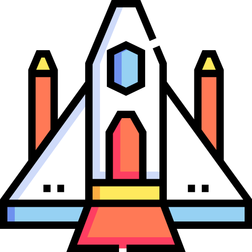 Spaceship Detailed Straight Lineal color icon