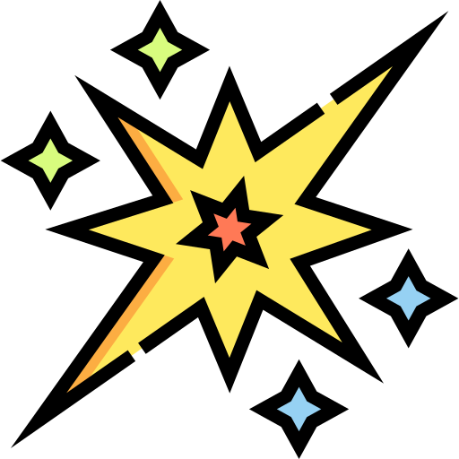 supernova Detailed Straight Lineal color icono