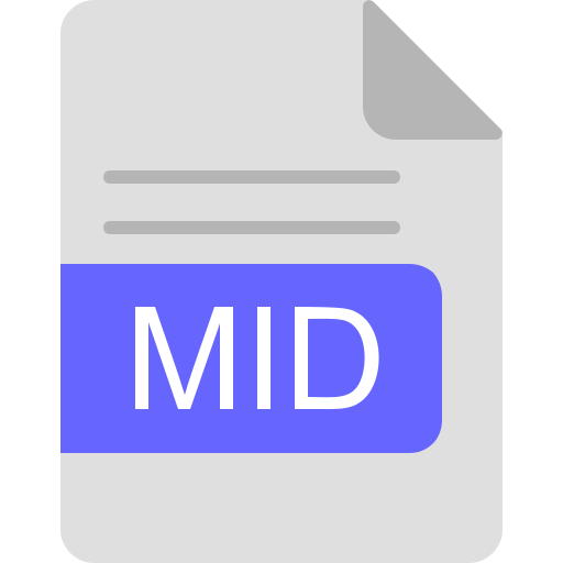 formato de archivo mid Generic Flat icono