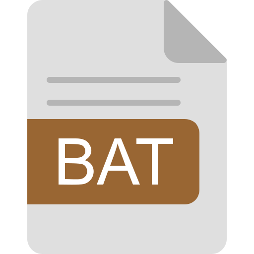 formato de archivo bat Generic Flat icono
