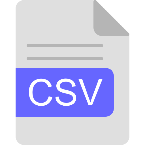 csv 파일 형식 Generic Flat icon