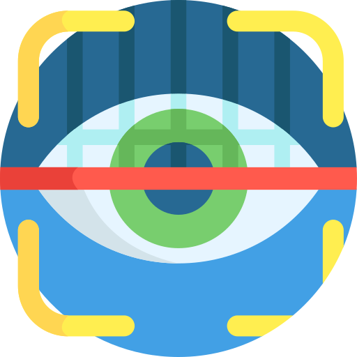 Escáner de retina Detailed Flat Circular Flat icono