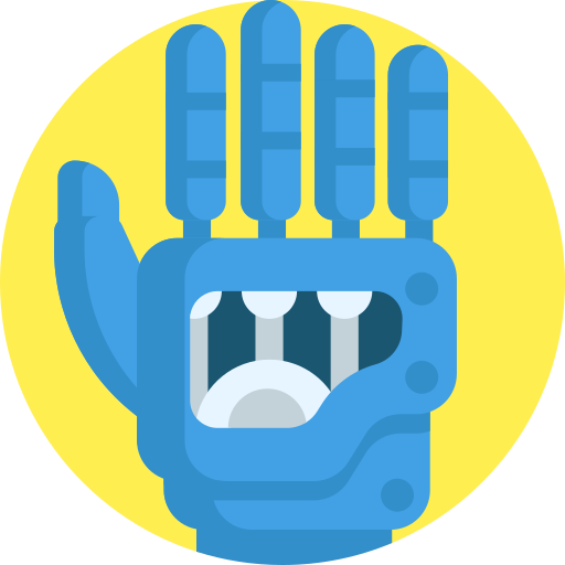 Bionic hand Detailed Flat Circular Flat icon