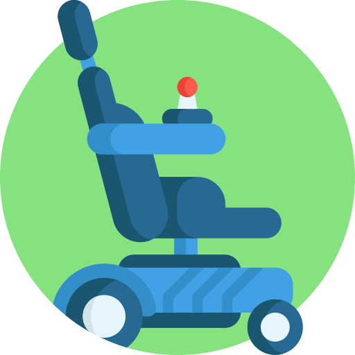 silla de ruedas Detailed Flat Circular Flat icono
