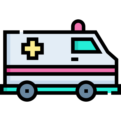 ambulans Detailed Straight Lineal color ikona