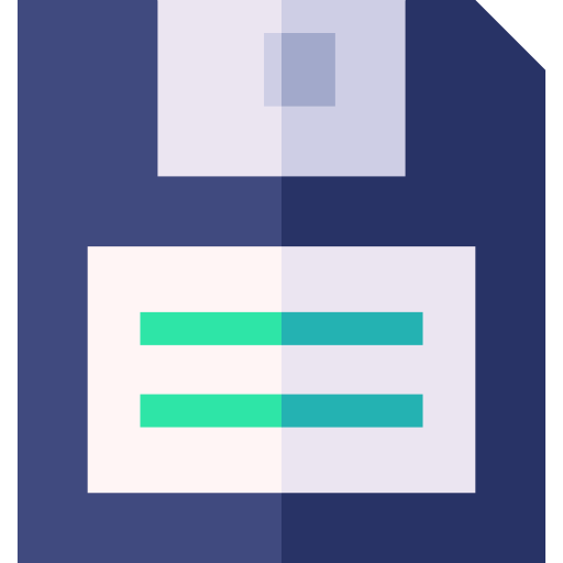 Diskette Basic Straight Flat icon