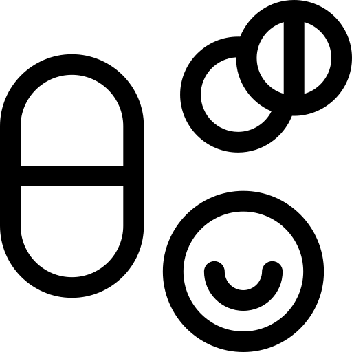 pilules Basic Rounded Lineal Icône