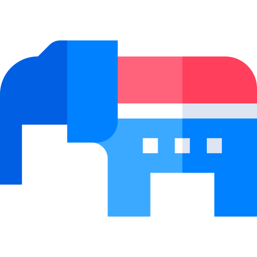Republican Party Basic Straight Flat icon