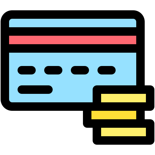 tarjeta de débito Generic Outline Color icono