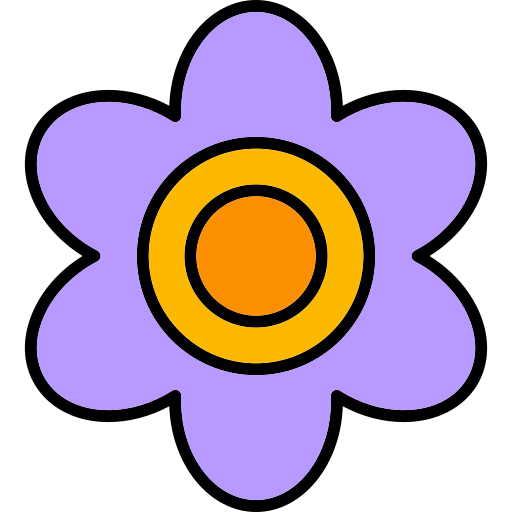 제비꽃 Generic Outline Color icon