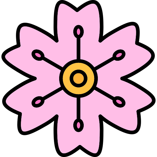 桜の花 Generic Outline Color icon