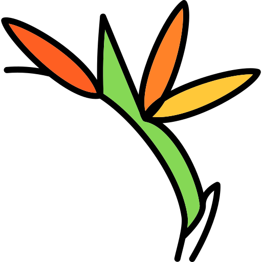 Bird of Paradise Generic Outline Color icon