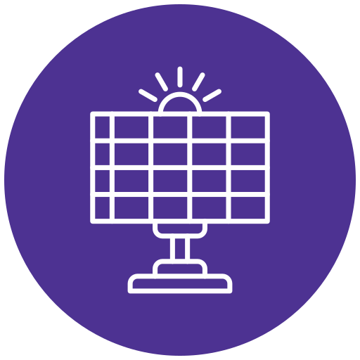 panel słoneczny Generic Flat ikona
