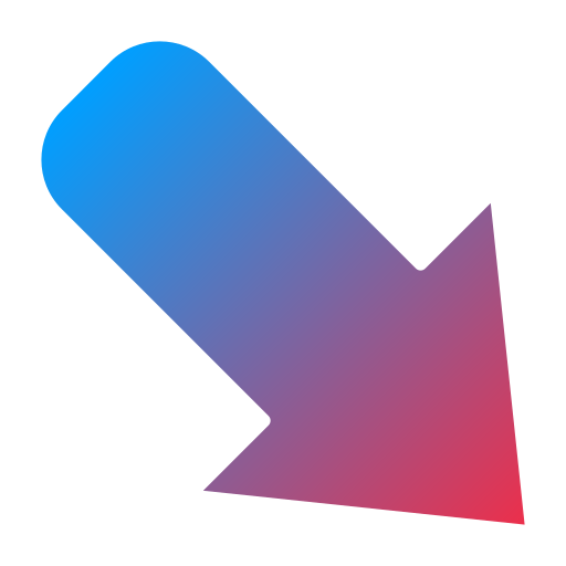 Down right Generic Flat Gradient icon