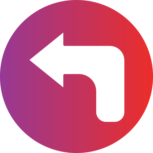 Turn Left Generic Flat Gradient icon