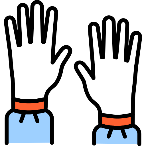 gumowe rękawiczki Generic Outline Color ikona