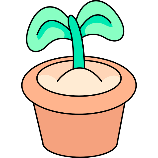 planta Generic Thin Outline Color icono