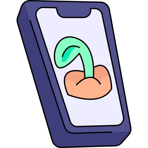 スマートフォン Generic Thin Outline Color icon