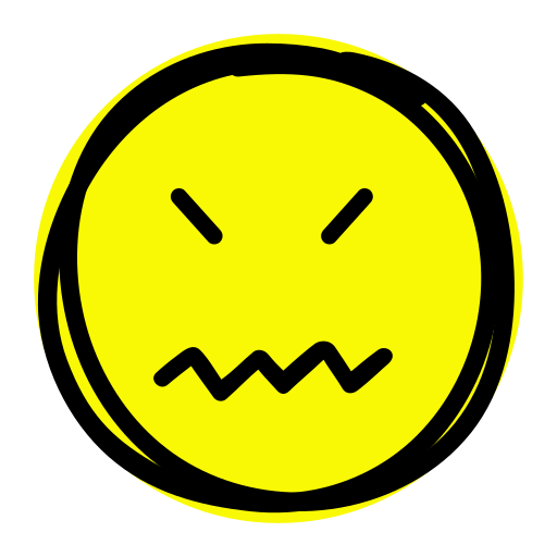 Angry Face Generic Hand Drawn Color icon
