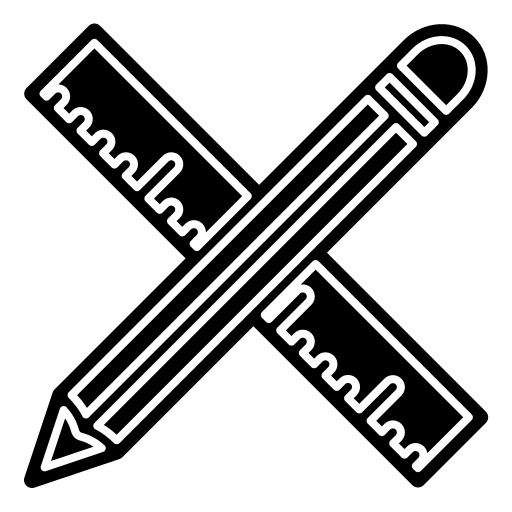 линейка и карандаш Generic Glyph иконка