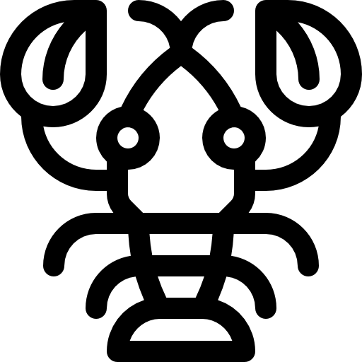 aragosta Basic Rounded Lineal icona