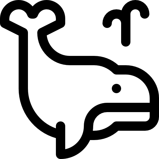 ballena Basic Rounded Lineal icono