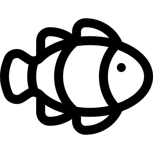 Рыба-клоун Basic Rounded Lineal иконка