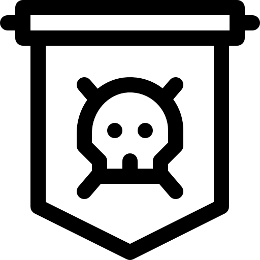 海賊旗 Basic Rounded Lineal icon